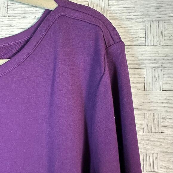 Banana Republic soft long sleeve t-shirt dark purple normcore casual plus size ￼ - Picture 3 of 10